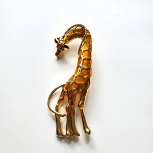 Giraffe Brooch/Pendant Gold color L